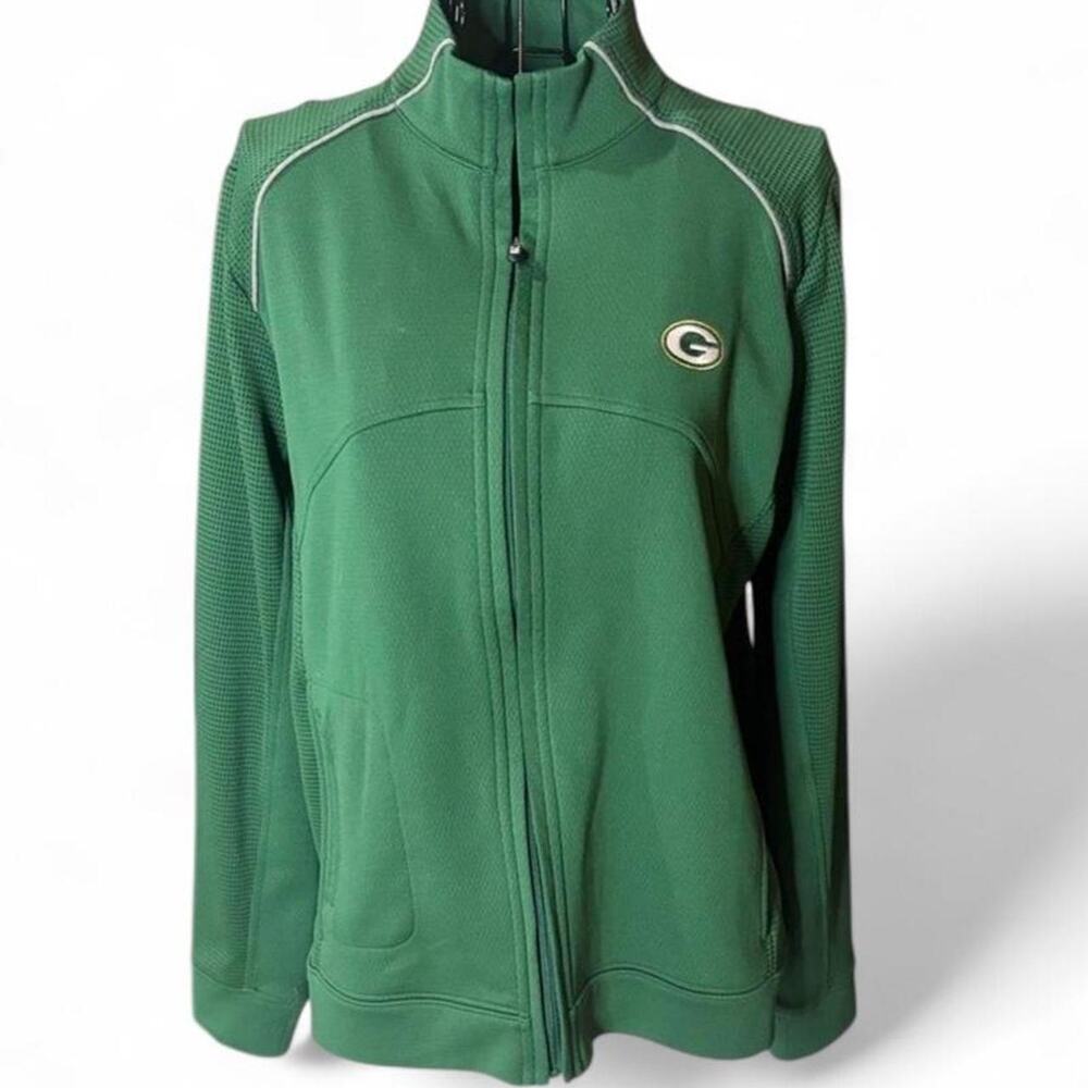 Cutter & Buck Green Bay Packers CB DryTec Full Zip Track Jacket Women's Size M⁠